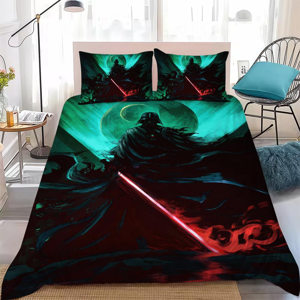 S-STAR W-WARS Duvet Cover Set Home Style Bedding Soft Laundry Cotton Bed 3 Piece Set Student Dormitory Gift
