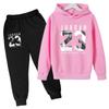 2026 Kids New Autumn Winter Casual Long Sleeve Pullover 2pcs Hoodie+Pants Tracksuit 3-12Yrs Girl Boy Basketball Coat Clothes Set