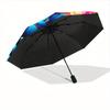 1pc Fantasy Creature Automatic Open/close Folding Compact Cute Cute Umbrella, 8-Rib Sturdy Canopy, Lightweight Portable, Commuting Use, Gift, 117