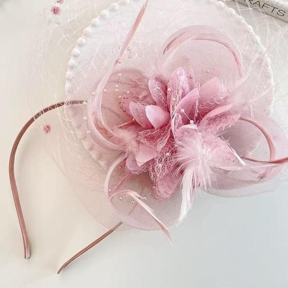 Свадебная повязка на голову в французском стиле, свадебная сетчатая фата, закрывающая лицо, фата невесты, повязка для волос, аксессуары для волос