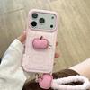 Розовый клетчатый 3D чехол для телефона Apple и шнурок для iPhone 14, 15, 16 Pro Max, 17