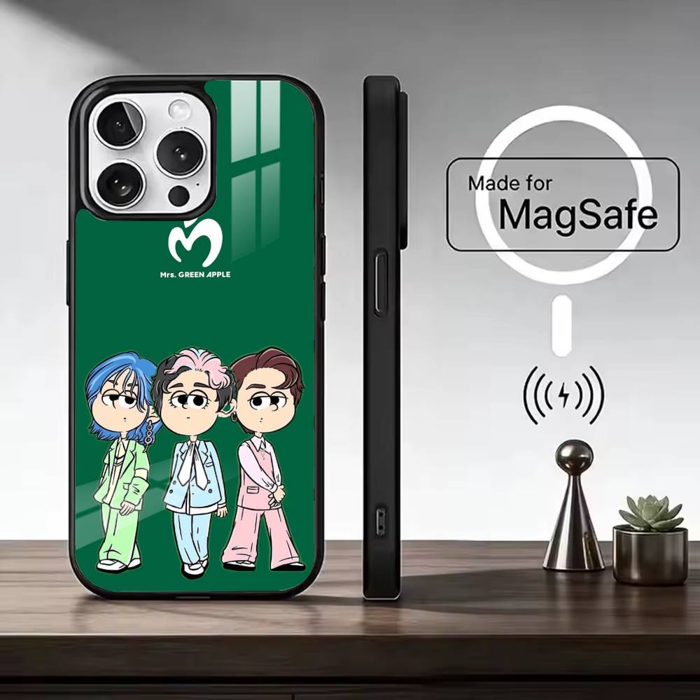 М-Миссис. ЗЕЛЕНЫЙ ЯБЛОКО MGA Чехол для телефона Для iPhone17,16,15,14,13,12,11 Plus,Pro Max, Новый Магнитный Беспроводной Заряд