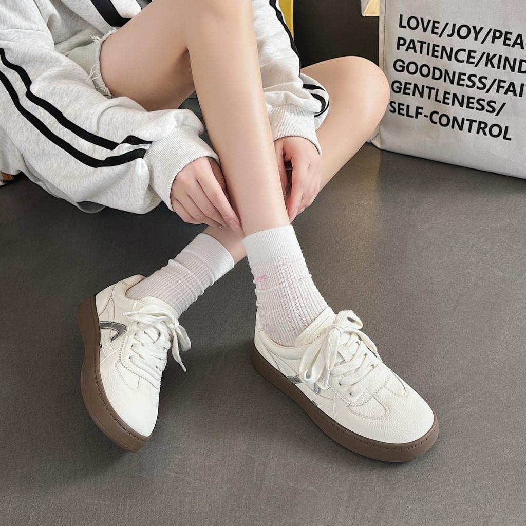 Маленькие белые туфли женские 2025 новая летняя популярная женская обувь немецкие тренировочные туфли повседневные кеды универсальные спортивные туфли Форрест Гамп