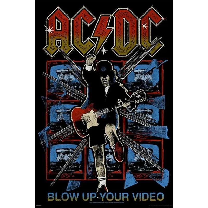 AC DC Vintage Heavy Metal Music Cool Classic Rock Band Metal Tin Sign for Home Restaurant Cafe Bar Art Wall Decoration Gifts