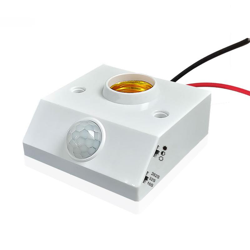 Infrared Motion Sensor LED E27 Adjustable Lamp Holder for Corridors
