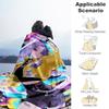 "Vibrant Galaxy Jacket with Flame Design - Yellow and Purple Fashionable Outerwear"Blanket Lightweight Flannel Throw Blanket for Sofa, Bed,