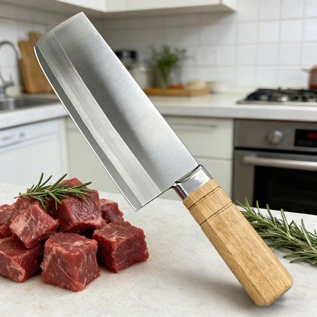 6.8 Inch Nakiri Knife Powder Alloy Steel 10Cr15Mov Blade Wood Handle Chef Slicing Sushi Vegetables Cleaver Meat Kitchen Knives