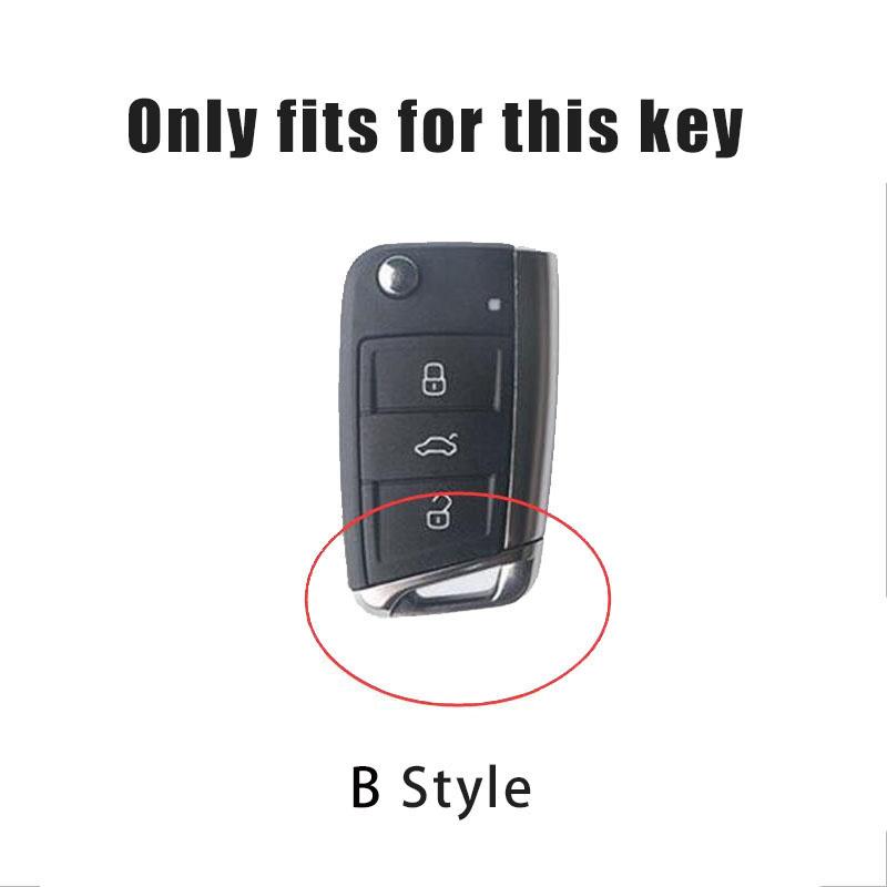 For VOLKSWAGEN VW Zinc Alloy Car Smart Remote Gray Key Case Cover Shell Holder For VW Volkswagen Golf 7 MK7 Tiguan MK2 T-roc T-c