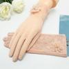 Women Breathable Riding and Driving Lace Gloves Sunscreen Gloves Ice Silk Flowers Mittens