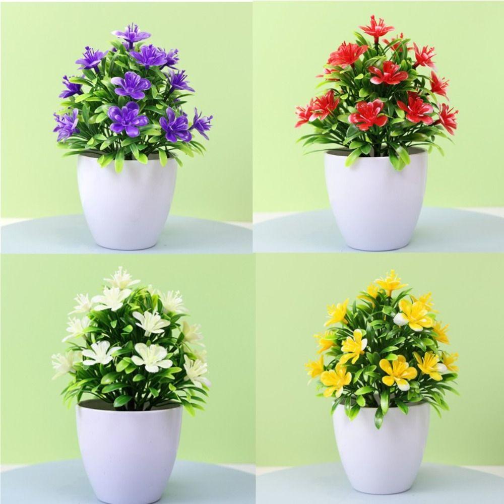 Орнамент Искусственные цветы Искусственные растения Украшение стола в горшках Искусственные цветы Маленькие растения