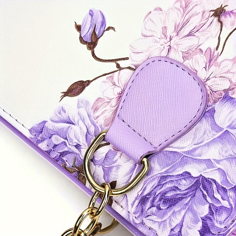 Сумка-портфель с цветочным принтом, регулируемый ремень через плечо, сумка через плечо для женщин, повседневное использование, путешествия, работа, школа и повседневные случаи