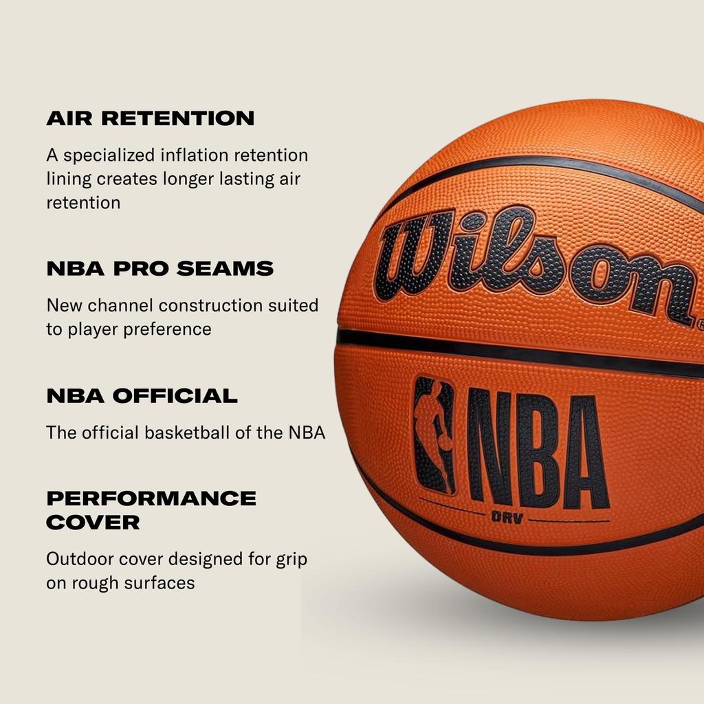 Wilson NBA DRV Баскетбольный мяч WTB9300XB06 Для улицы Размер 6 Диаметр Коричневый (Водить машину) / прибл.. 23,2 см