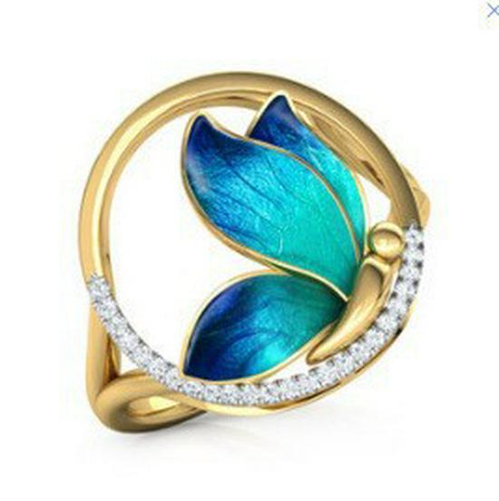 Креативное кольцо «Бабочка-стрекоза»: Элегантные женские украшения в европейском/американском стиле