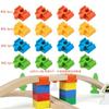 New Wooden Train Track Adapter Rail Building Block Connector Compatible All Brand Wood Railway Wooden Train Track Accessories