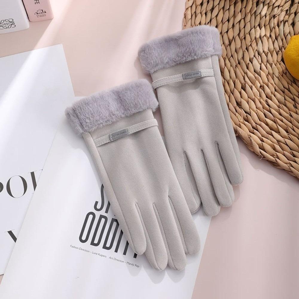 Warm Winter Gloves Plush Skiing Gloves New Touch Screen Gloves  Women