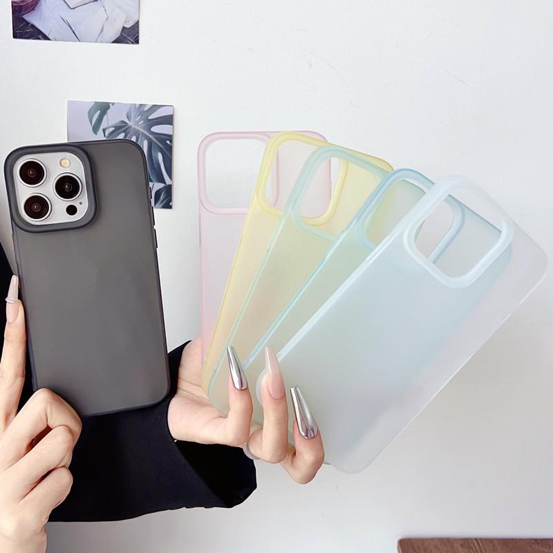 Frosted Large Hole Transparent Silicone Case for iPhone 11 to 17