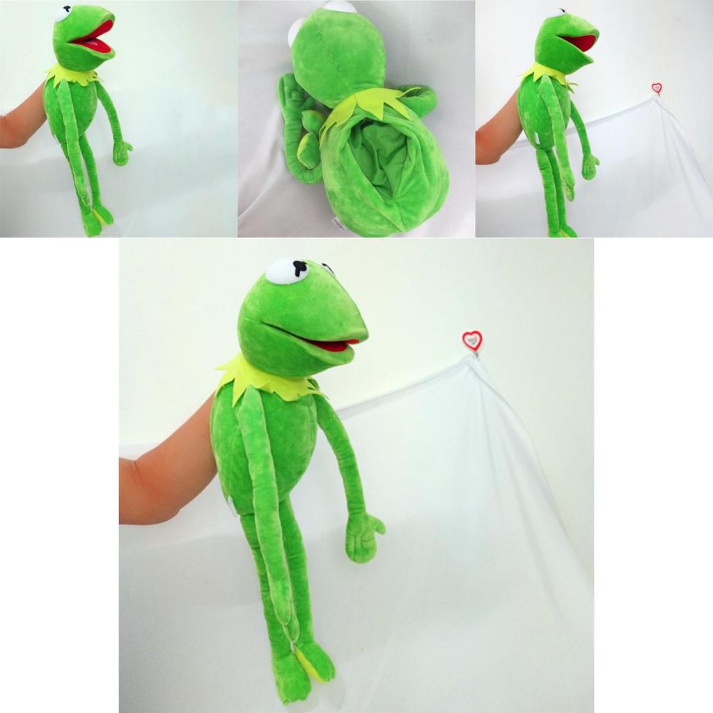 Delightful 60cm Big Kermit The Frog Plush Hand Puppet Perfect For Kids Playtime