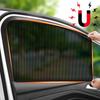 New 5D Carbon Mesh Car Side Windows Sunshade Summer Sunscreen Heat Insulation Sun Blind Cover Sun Visor Shield Sun Shade Curtain