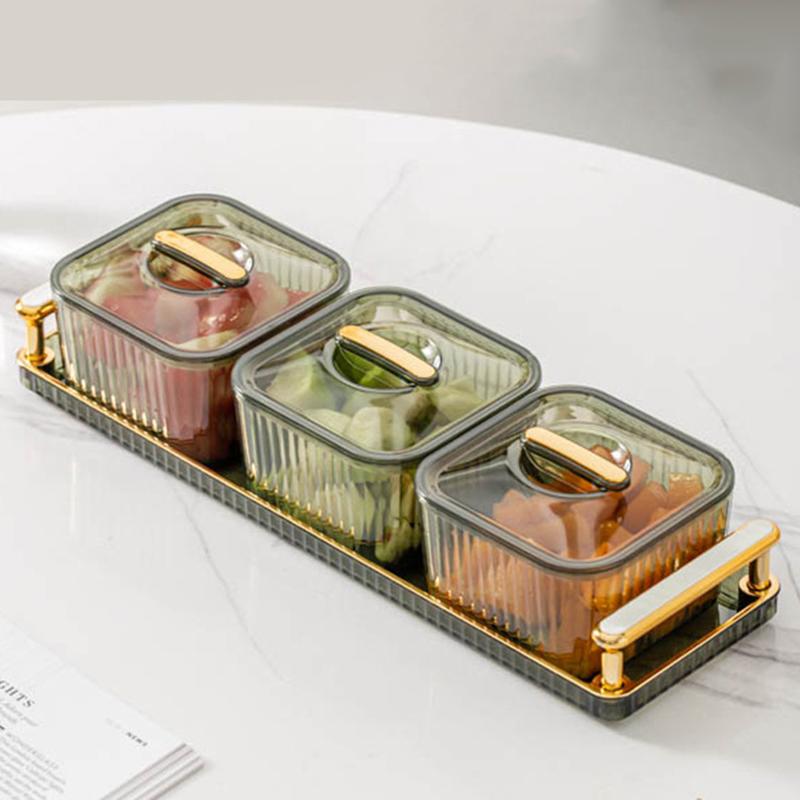 Легкий роскошный прозрачный поднос для фруктов для дома, гостиной, журнального столика, подноса для конфет, орехов, сухофруктов, коробки для хранения, подноса для закусок и чая