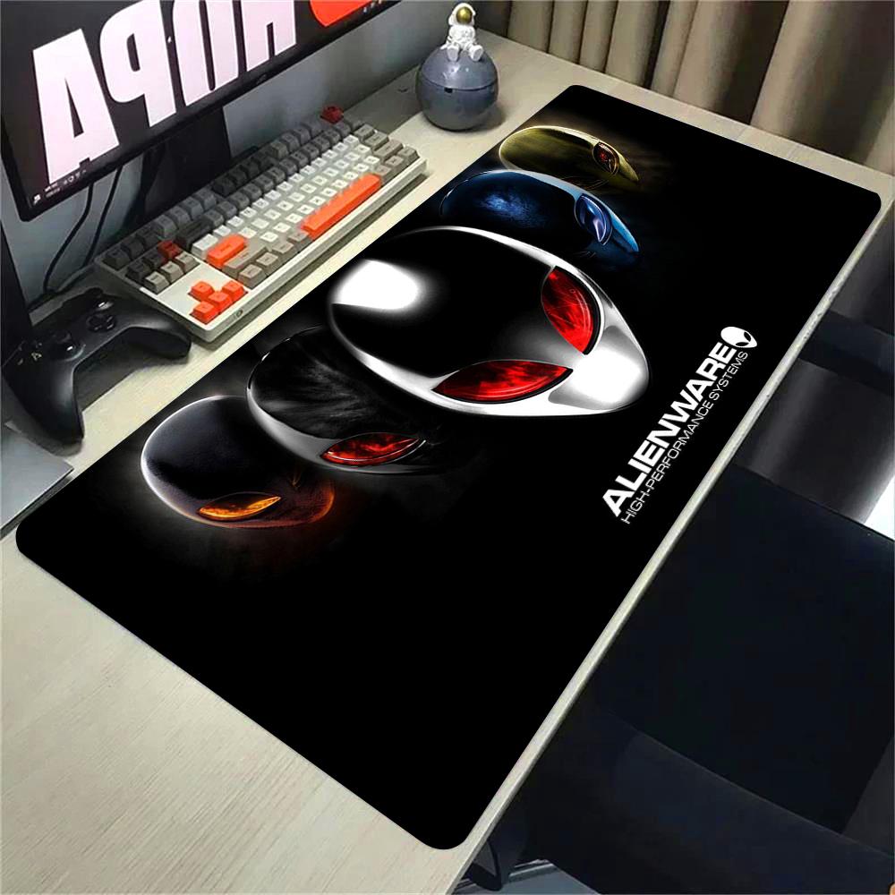 Игровой коврик для мыши Alienware, коврик для мыши, игровая установка, противоскользящий, натуральная резина, коврик для мыши, ПК, клавиатура, XXL, настольные коврики с заблокированным краем