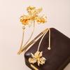 Enamel Glaze Butterfly Orchid Bracelet Adjustable Flower Armband Open Arm Bangle  Hand Jewelry