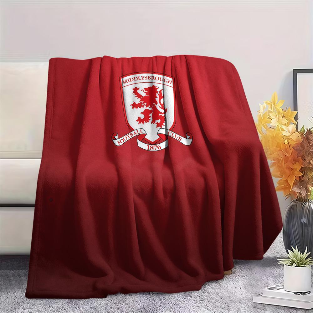 Middlesbrough FC Flannel Blanket, High quality Comfortable for All Seasons, Home Decor, Warmth and Comfort