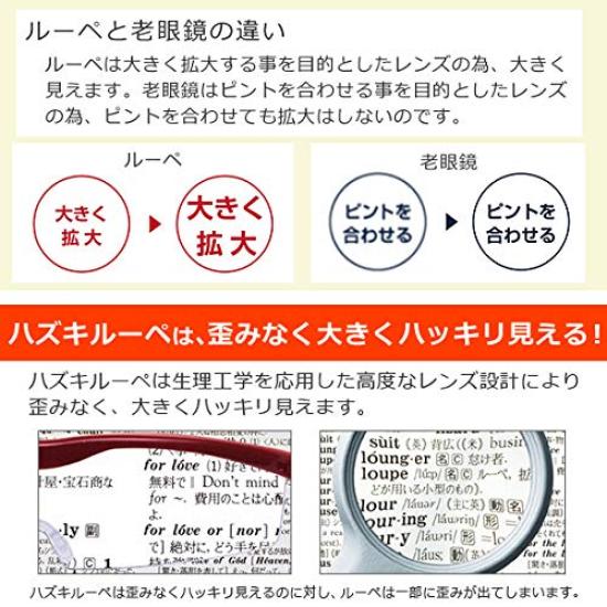 Hazuki Compact Clear Brown Лупа, 1,85-кратное увеличение, Линза,