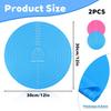 2Pcs Silicone Cake Mat,12 Inch Round Baking Mat with Measurements Reble Turntable Pastry Mats for Rolling Out Dough Cake Pizza and Cookies