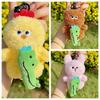 Bear Cartoon Crocodile Pendants Funny Friends Bag Charm Yellow Plush Animal Key Ring  Couple