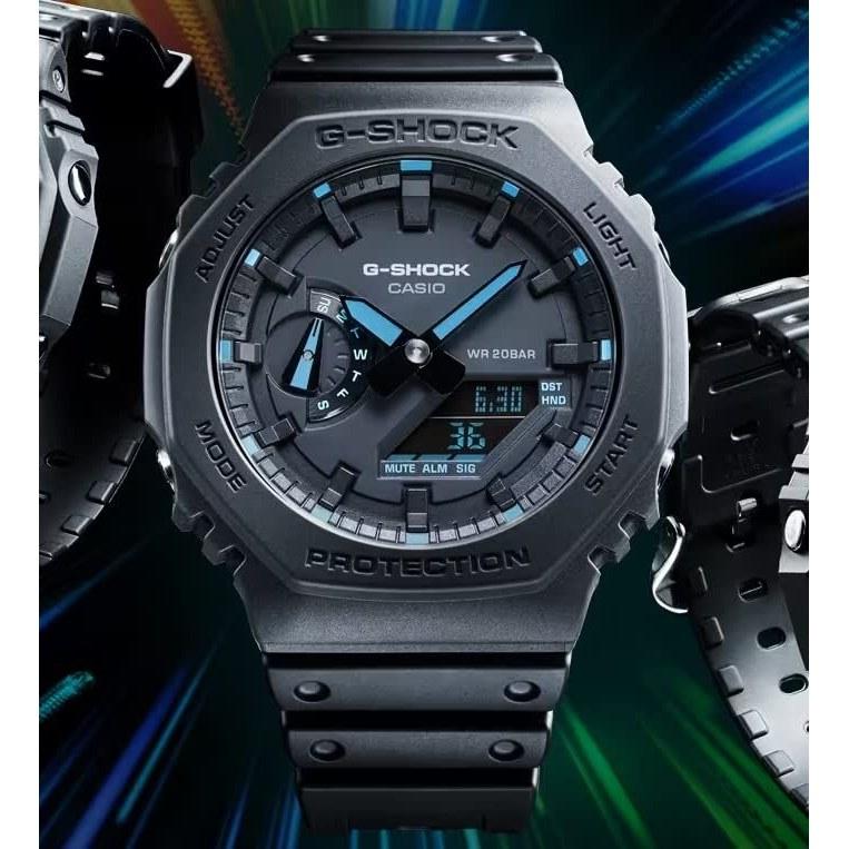G-Shock GA2100-1A2 Часы с неоновым акцентом Синие