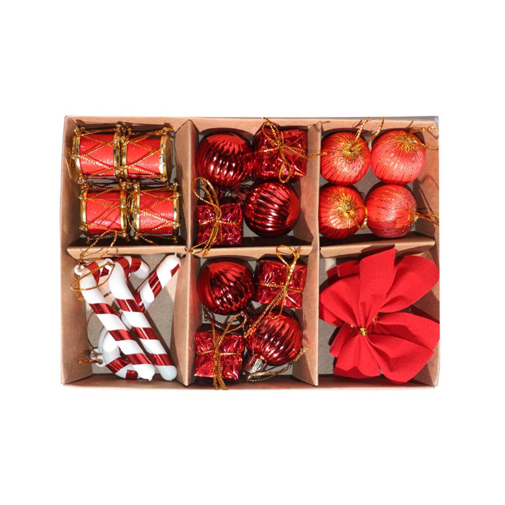 Украшение подарочной коробки Макет сцены Рождественской елки Бант Подвеска в виде рождественского шара Украшение для вечеринки