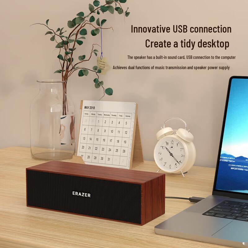 Lenovo D01 Деревянный проводной и Bluetooth компьютерный динамик (Китайская версия)