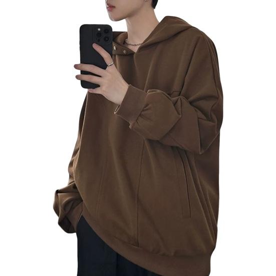 Мужская толстовка с капюшоном на осень-зиму, однотонная, с длинными рукавами, с капюшоном, эластичные манжеты и