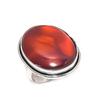 Natural Carnelian Gemstone Handmade 925 Sterling Silver Jewelry Ring Size 9 y8K14