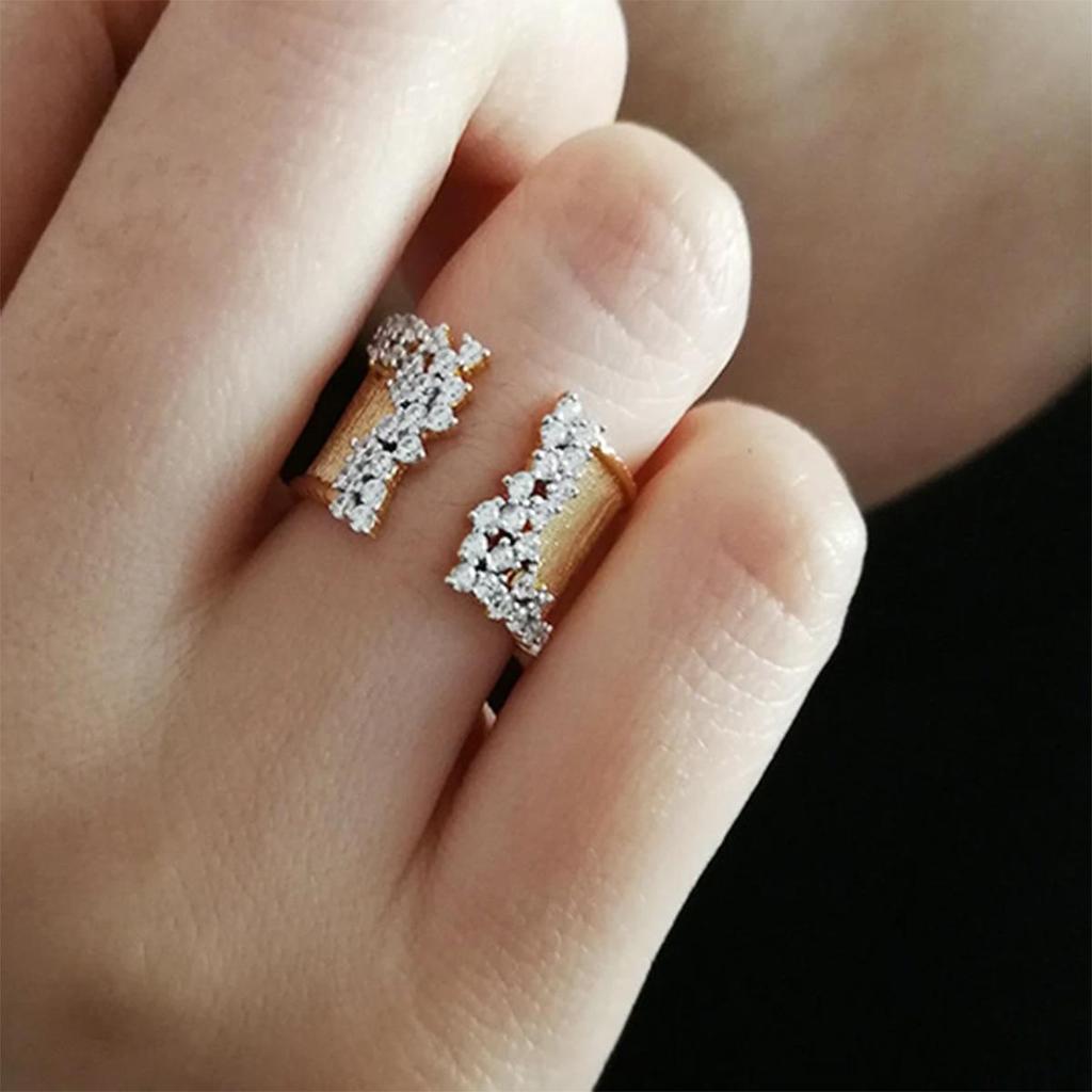 Kayi Gold Zircon Hip-Hop Fashion Ring for Women