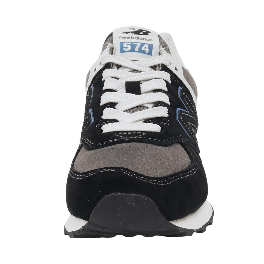 New Balance Кроссовки 574 Черный/Синий Агат U574QRB Ширина D 28,0 см