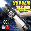 Super Bright Most Powerful LED Flashlight Rechargeable Type-c Flashlight Long Range 2000M Torch Light For Fishing Camping Lantern