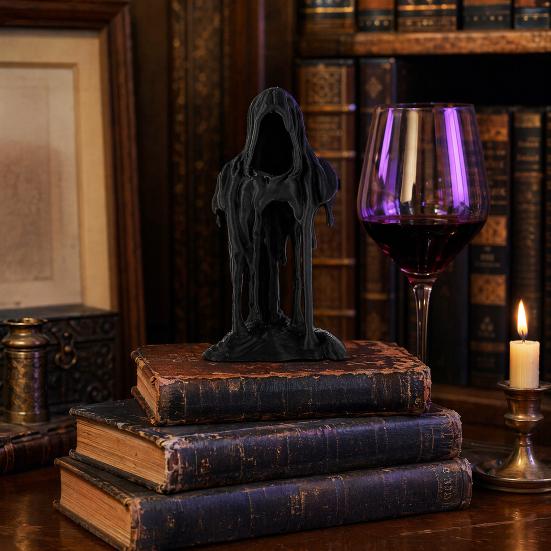 3D-печатная статуэтка Жнеца, Декор, Хэллоуинская фигурка на стол, Милый и жуткий настольный орнамент, Декор для полки домашнего офиса, Подарок для детей и друзей