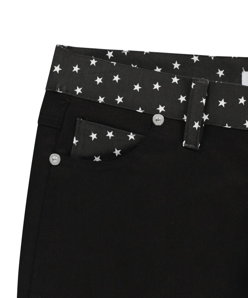 OJOS Star Trim Bootcut Trousers / Black