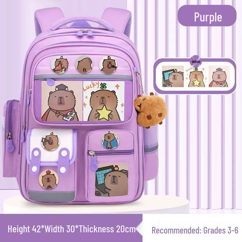 Легкий детский рюкзак с защитой позвоночника для 1-6 классов, большой вместимости, идеально подходит для мальчиков и девочек.