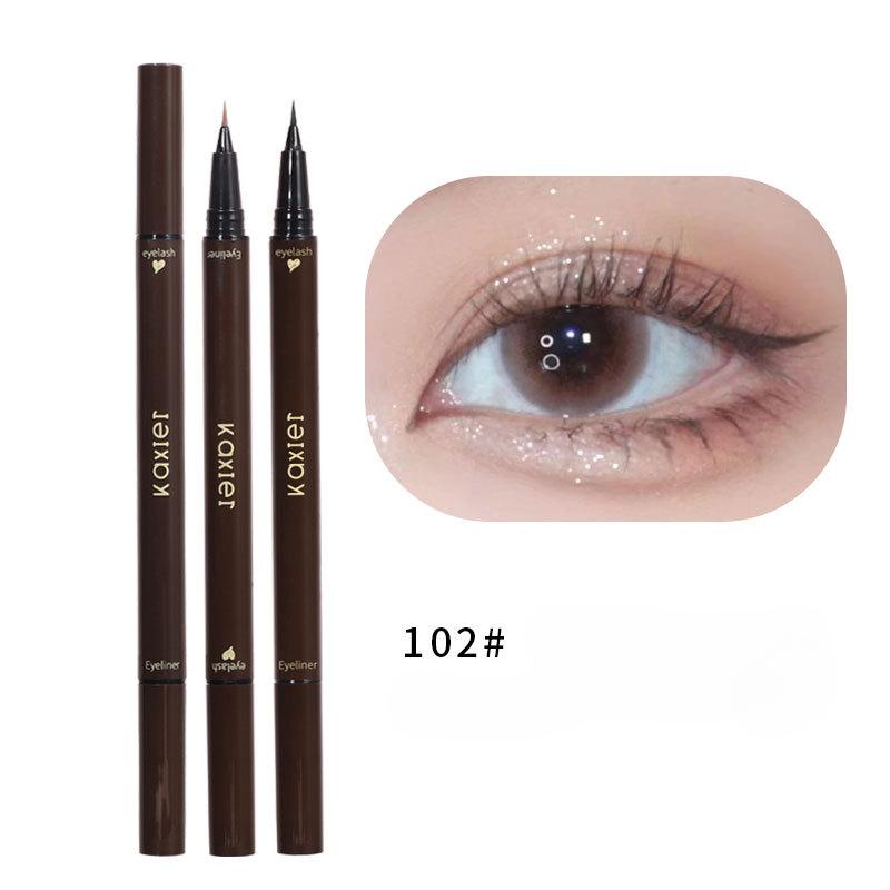 Двусторонняя подводка для глаз Silkworm, двойного назначения, не растекающаяся, естественная и гладкая тень для нижних ресниц, двойной эффект одним движением