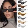 Маленькие прямоугольные солнцезащитные очки, новые женские солнцезащитные очки в стиле ретро, панк, мотоциклетные солнцезащитные очки UV400 оттенков, уличные очки для вождения