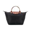 Le Pliage 30 Короткая ручка Молния Холст Сумка-тоут 'Пельмень' Средняя Женские сумки-тоут Черный 1623089001