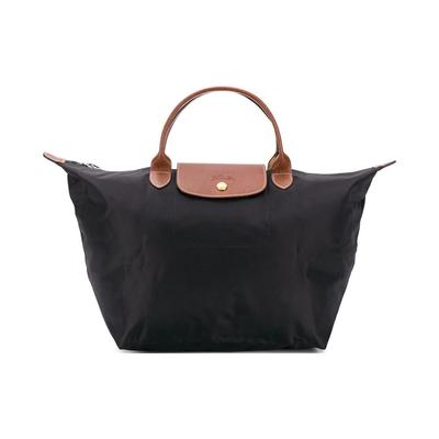 Le Pliage 30 Короткая ручка Молния Холст Сумка-тоут 'Пельмень' Средняя Женские сумки-тоут Черный 1623089001