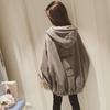 Autumn and Winter New Korean Style Student Velvet Loose Thickened Hooded Jacket Style Zipper Mid-length Sweatshirt for Women