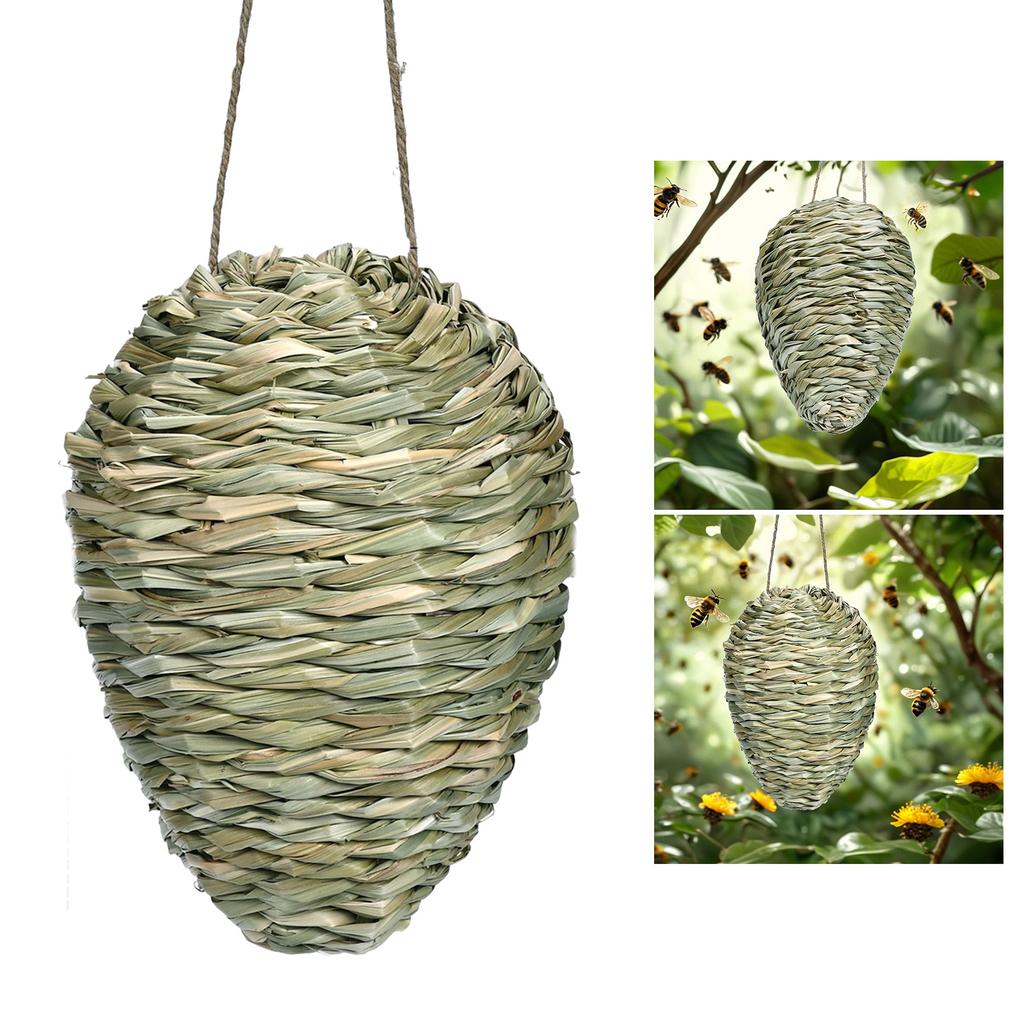 Moisture Resistant Artificial Hornet Nest Decoy for Wasp Deterrence Outdoor Hanging Hornet Nest for Gardens and Patios