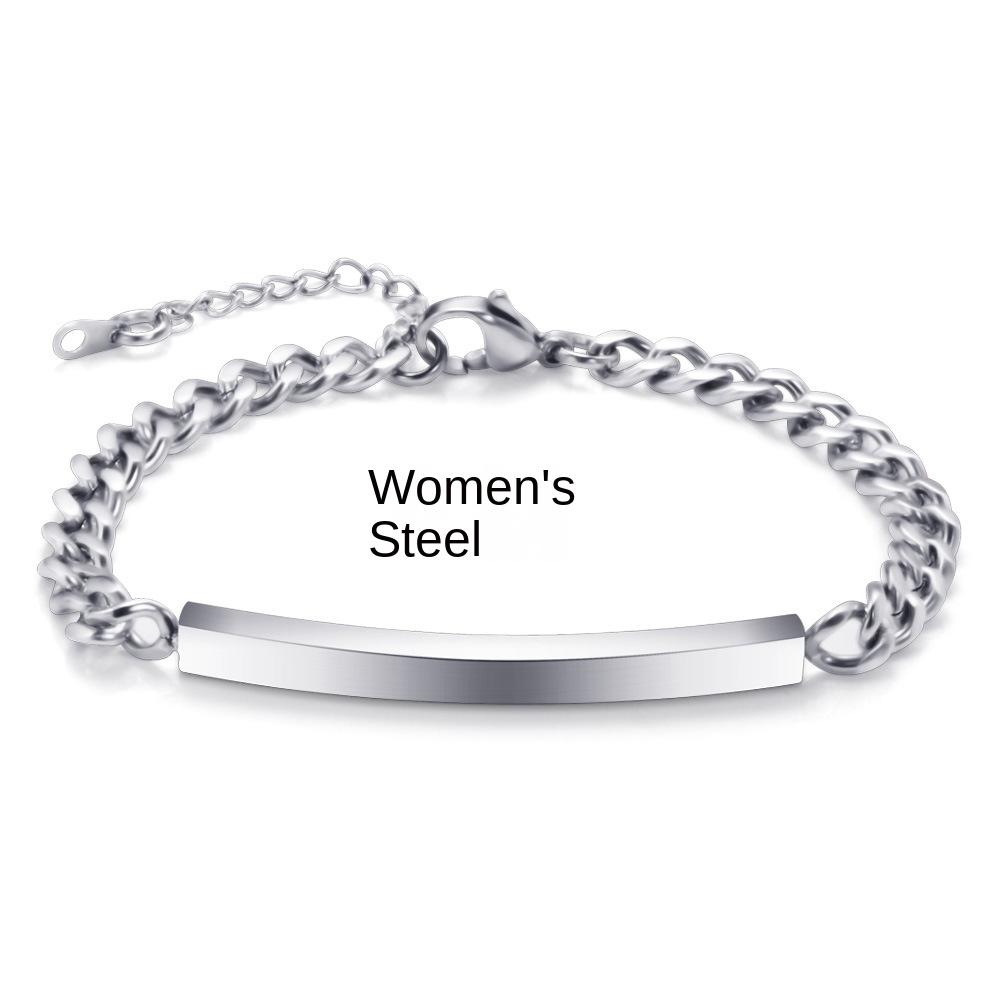 Легкие пластинчатые браслеты из титановой стали для мужчин и женщин/пар