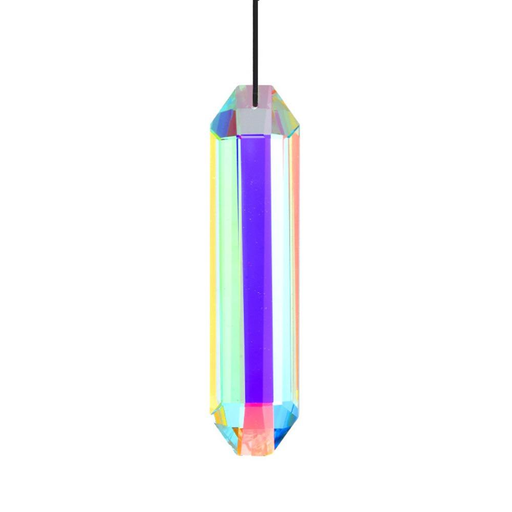 Practical 12cm Hanging Crystals Colorful Hexagonal Rainbow Catcher White Crystal Stained Glass Window Hanging Garden