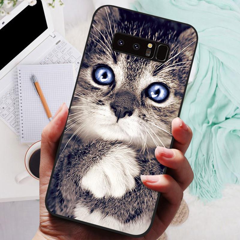 Чехол-накладка для Samsung Note 8 9 7 5 Волк Кошка Животные Силиконовые Мягкие Задние Чехлы для Samsung Galaxy Note 9 Note8 Note7 Чехол для телефона