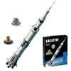 Конструктор Apollo Saturn V 92176 Космическая ракета Серия Идеи Кирпичики Развивающие игрушки для детей Подарки на день рождения и Рождество